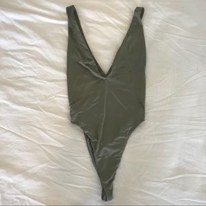 Gray One Piece Swimsuit
